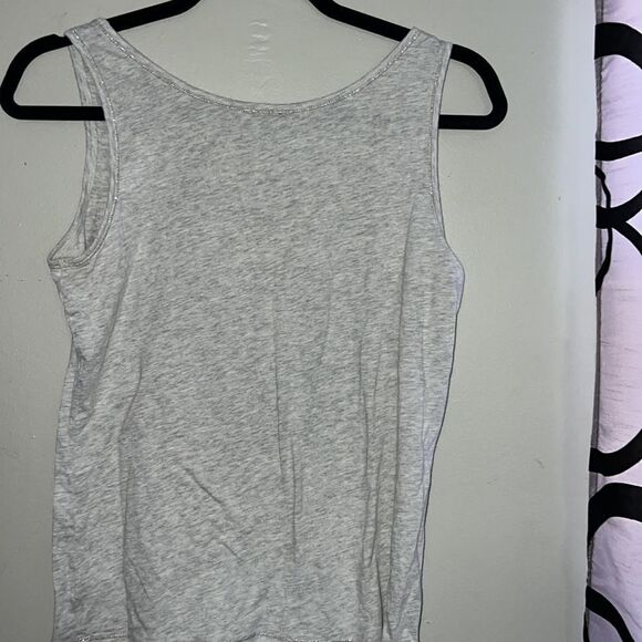 Talbots gray tank top with silver detail size small - Picture 6 of 6